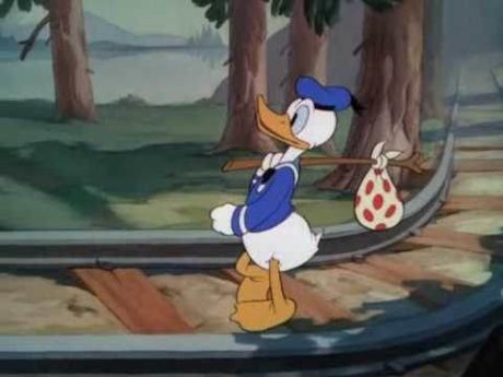 donald duck running away from home