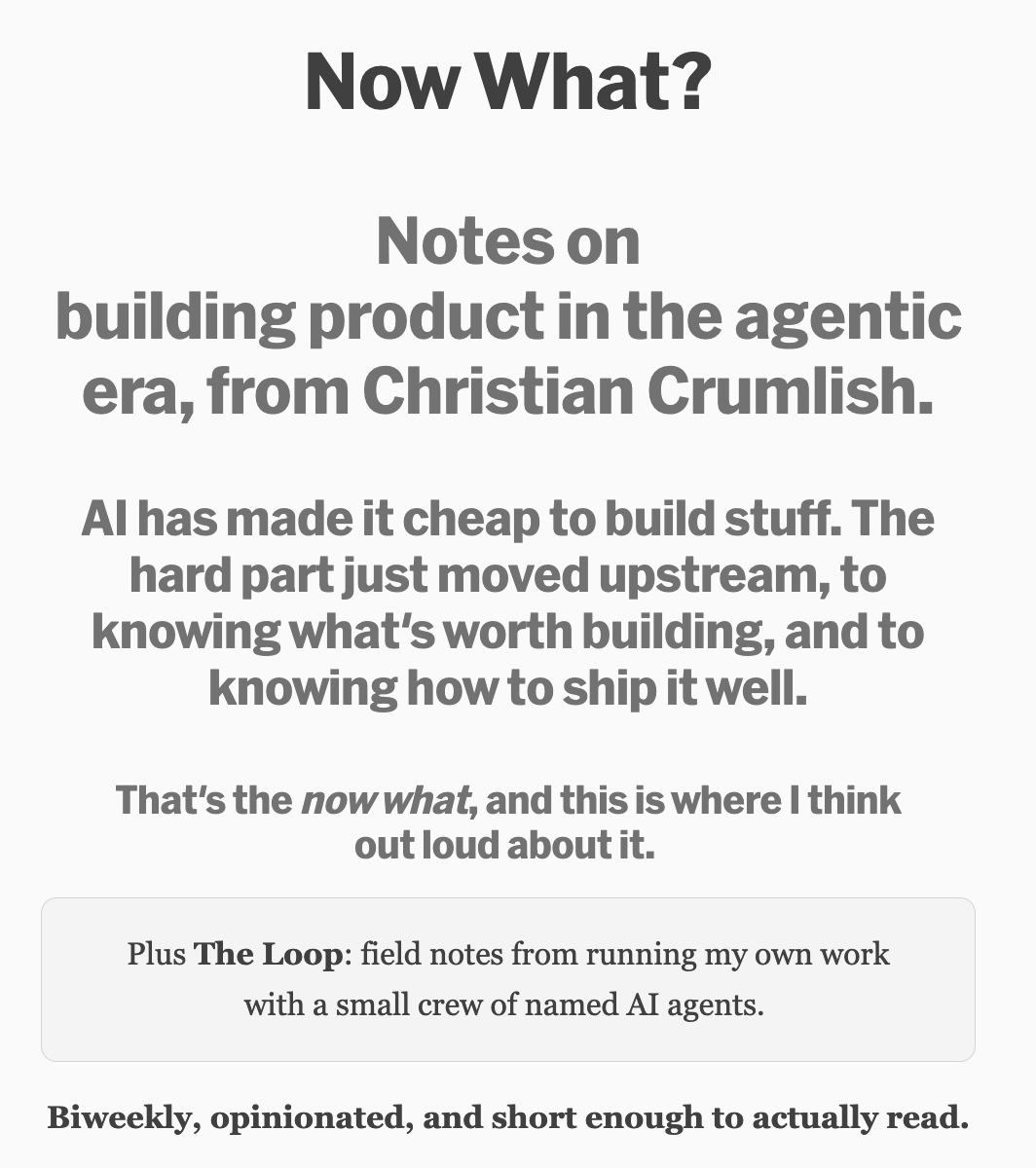 What now?